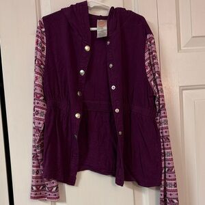 Wonder Nation Purple Button-Up Jacket